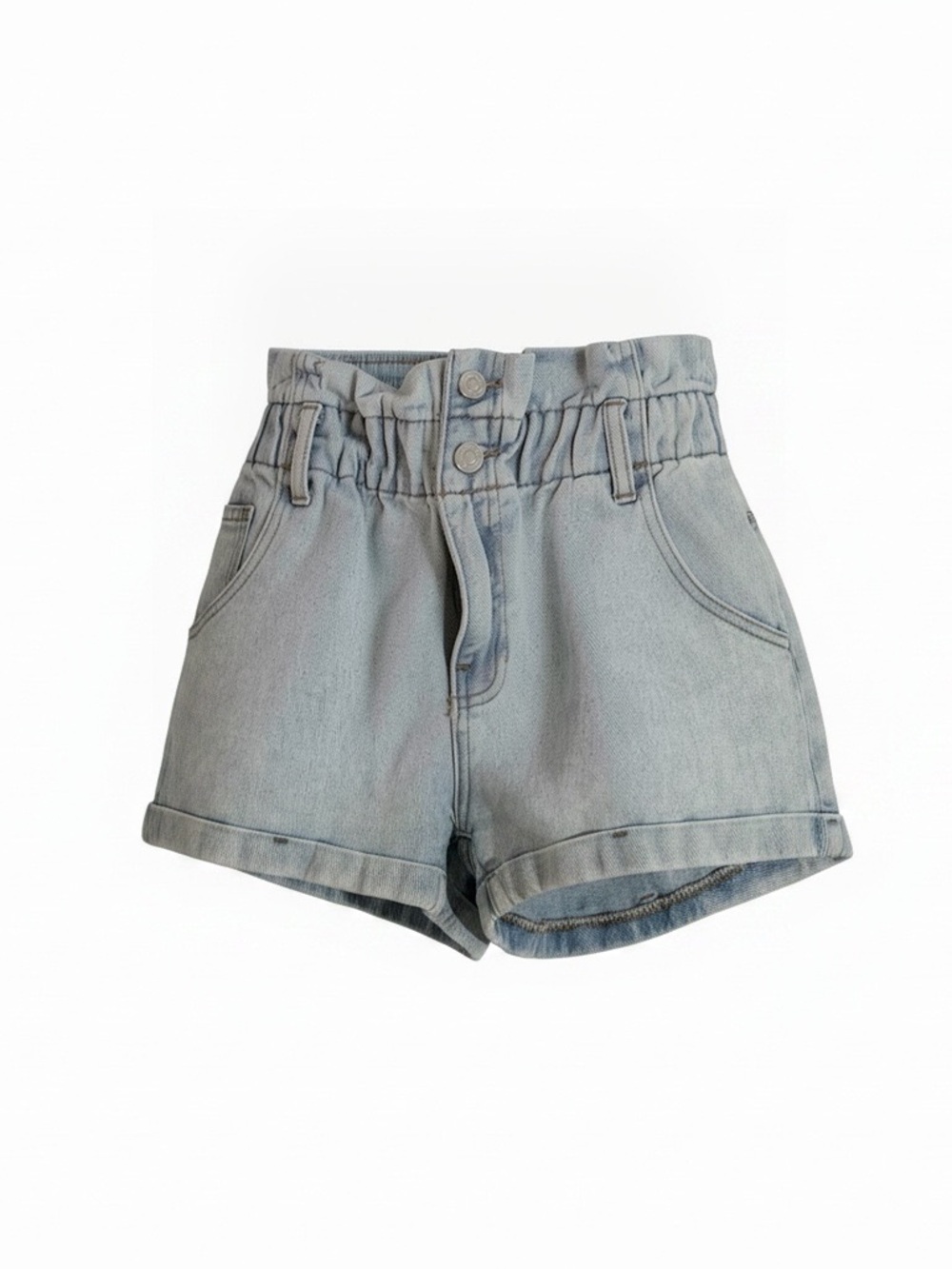 Pac Sun High-Waist Light Blue Denim Shorts - Women
